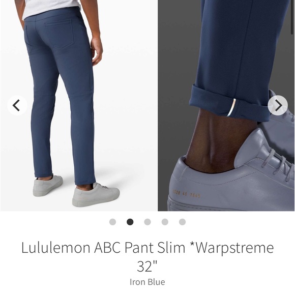 Lululemon Athletica Iron Blue ABC Pants - Picture 2 of 8